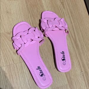 SHEIN Women's Pink Braided Sandals SIZE 7